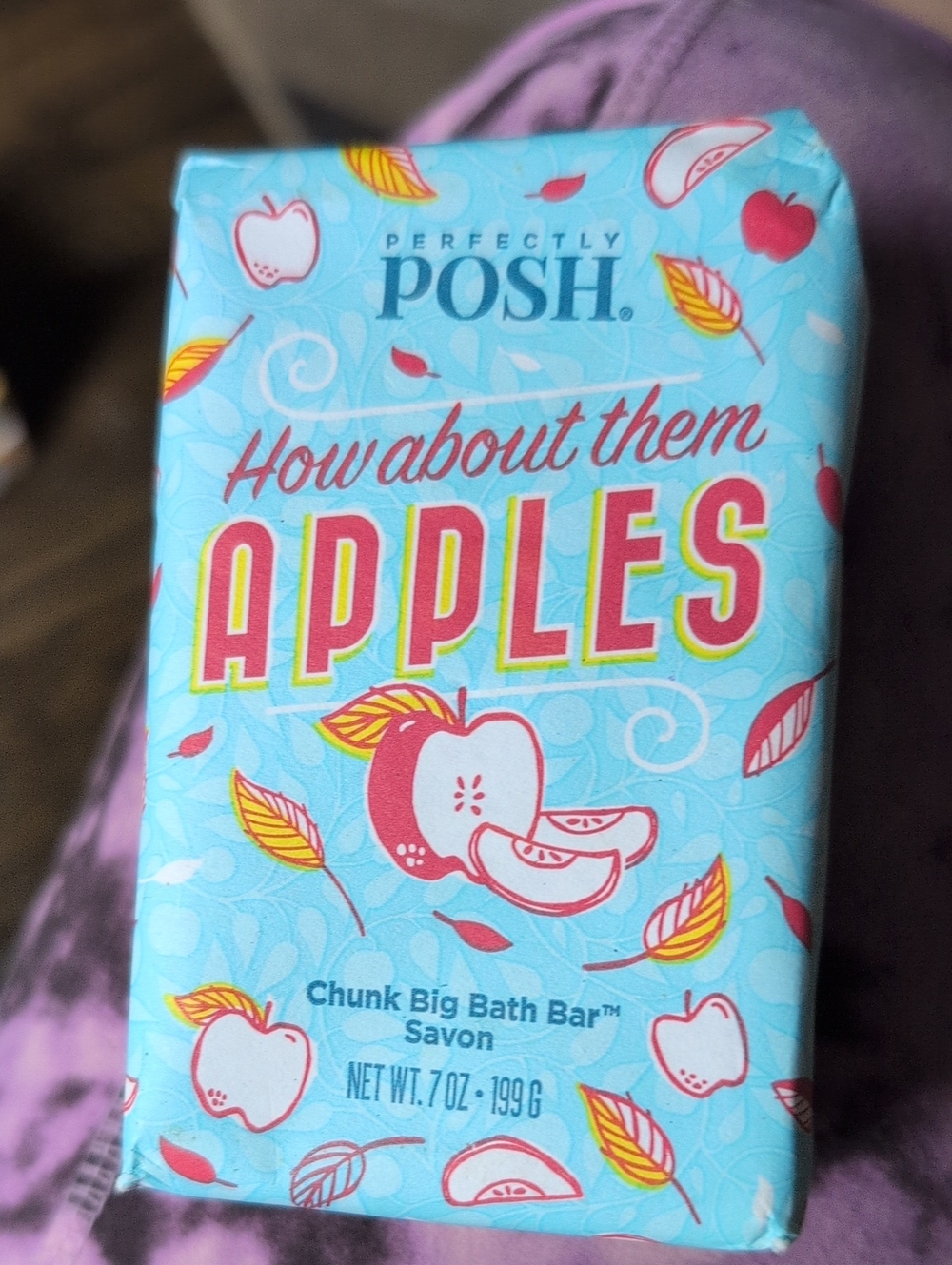 Perfectly Posh How About Them Apples Chunk Big Bath Bar - Blue
